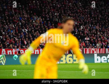 Allianz Areana, München, Deutschland. April 2025. FC Bayern München gegen Inter Mailand bei Allianz Areana, München. Ulrik Pedersen/CSM (Bild: © Ulrik Pedersen/Cal Sport Media). Quelle: csm/Alamy Live News Stockfoto
