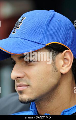 14. Juni 2009: Fernando Martinez #26 für die New York Mets während des Batting-Trainings vor einem Interleague-Spiel gegen die Heimatstadt Baltimore Orioles im Oriole Park at Camden Yards in Baltimore, Maryland. (Bild: © Joy Absalon/Cal Sport Media/ZUMA Press/ZUMA Press) Stockfoto
