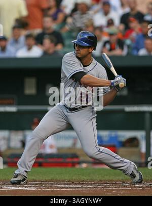 18. Juni 2009: Rookie Fernando Martinez in Aktion beim Baltimore Orioles 5-4 Sieg gegen die besuchenden New York Mets im Oriole Park at Camden Yards in Baltimore, Maryland. (Bild: © Mitch Stringer/Cal Sport Media/ZUMA Press) Stockfoto
