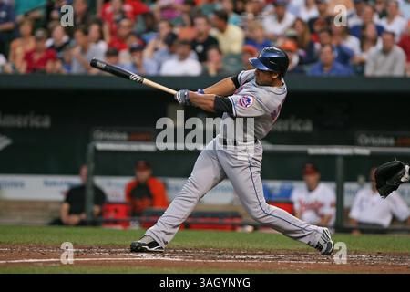 18. Juni 2009: Rookie Fernando Martinez in Aktion beim Baltimore Orioles 5-4 Sieg gegen die besuchenden New York Mets im Oriole Park at Camden Yards in Baltimore, Maryland. (Bild: © Mitch Stringer/Cal Sport Media/ZUMA Press) Stockfoto