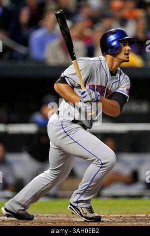 17. Juni 2009: Fernando Martinez #26 für die New York Mets während eines Interleague-Spiels gegen die Heimatstadt Baltimore Orioles im Oriole Park at Camden Yards in Baltimore, Maryland. Die Orioles Beat the Mets 6-4 (Bild: © Joy Absalon/Cal Sport Media/ZUMA Press/ZUMA Press) Stockfoto