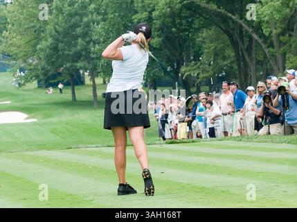 11. Juli 2009: Cristie Kerr von den US-amerikanischen Abschlagsleuten in der dritten Runde bei der 64. US Women's Open Championship 2009 im Saucon Valley Country Club in Bethlehem, Pennsylvania. (Bild: © Duncan Williams/Cal Sport Media/ZUMA Press) Stockfoto