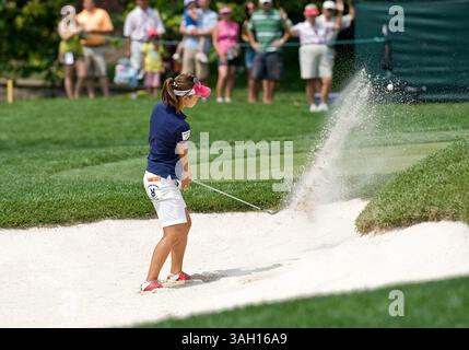 11. Juli 2009: Momoko Ueda aus Japan trifft in der dritten Runde bei der 64. US Women's Open Championship 2009 im Saucon Valley Country Club in Bethlehem. (Bild: © Duncan Williams/Cal Sport Media/ZUMA Press) Stockfoto