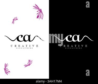 Creative Letter CA, AC Logo Design Vektor Stock Vektor