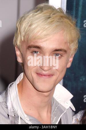 09. Juli 2009 – New York, New York, USA – Schauspieler TOM FELTON nimmt an der New Yorker Premiere von Harry Potter und der Halbblutprinz Teil, die im Ziegfeld Theater stattfindet. (Bild: © Nancy Kaszerman/ZUMA Press) Stockfoto