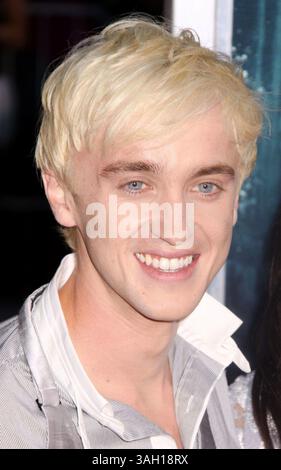 09. Juli 2009 – New York, New York, USA – Schauspieler TOM FELTON nimmt an der New Yorker Premiere von Harry Potter und der Halbblutprinz Teil, die im Ziegfeld Theater stattfindet. (Bild: © Nancy Kaszerman/ZUMA Press) Stockfoto