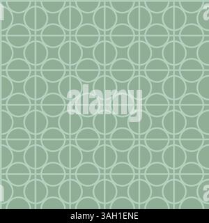 Geometrische Kreise Tile Nahtloses Muster Stock Vektor