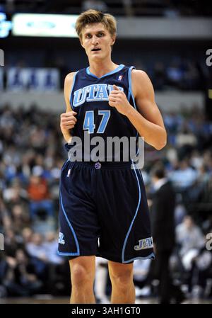 3. November 2009: Utah Jazz Stürmer Andrei Kirilenko #47 während eines NBA-Spiels zwischen den Utah Jazz und den Dallas Mavericks im American Airlines Center in Dallas besiegte TX Dallas Utah 96-85 (Foto: © Albert Pena/Cal Sport Media/ZUMA Press) Stockfoto