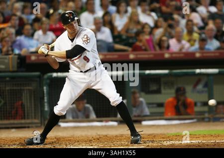 27. Juni 2009: Houston Astros Right Fielder Hunter Pence bereitet sich auf das Spielfeld vor. Die Houston Astros besiegten die Detroit Tigers 8-1 im Minute Maid Park in Houston, Texas. Margaret Bowles/CSM (Bild: © Margaret Bowles/Cal Sport Media/ZUMA Press) Stockfoto