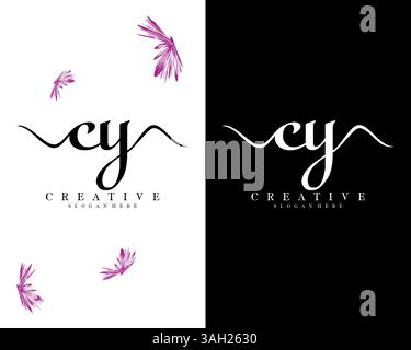 Creative Letter CY, YC Logo Design Vektor Stock Vektor