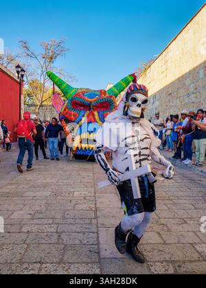 Karnevalsparade in der Mazedonio Alcala Street, Oaxaca de Juarez, Oaxaca State, Mexiko Stockfoto