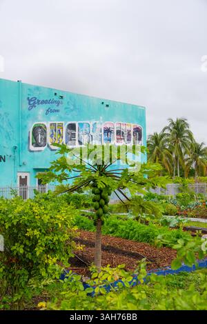 Miami, FL, USA - 30. März 2025: Overtown Art Fototapete auf dem Center for Black Innovation Overtown Miami 2025 Stockfoto