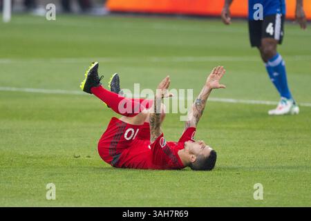 30. Mai 2015: Toronto FC Stürmer Sebastian Giovinco (10) während eines MLS-Spiels zwischen Toronto FC und San Jose Earthakes auf dem BMO Field in Toronto, ON. (Bild: © Kevin Sousa/Cal Sport Media/ZUMAPRESS.com) Stockfoto