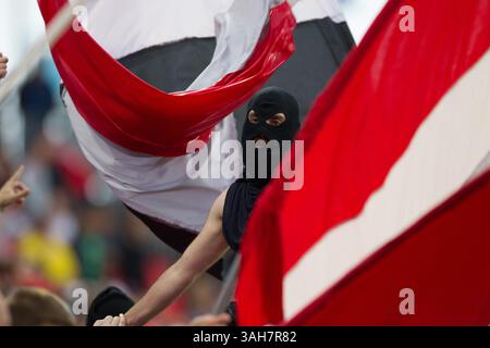 30. Mai 2015: Toronto FC-Fan bei einem MLS-Spiel zwischen dem Toronto FC und San Jose Earthakes im BMO Field in Toronto. (Bild: © Kevin Sousa/Cal Sport Media/ZUMAPRESS.com) Stockfoto