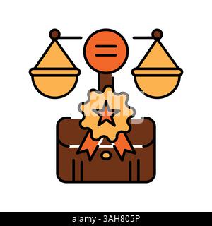 Gleiches Farb-flaches Symbol für Chancengleichheit bei digitalen und Druckprojekten. Minimale bereinigte Symbole für Apps und Websites. Moderne einfache Symbole für UI UX und Stock Vektor