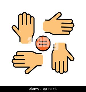 Farbliniensymbol für digitale und gedruckte Projekte. Minimale bereinigte Symbole für Apps und Websites. Moderne, einfache Symbole für UI UX und Branding Stock Vektor
