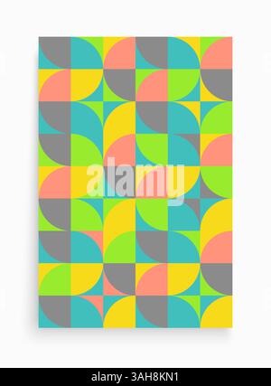 Cover Design Template für Werbung. Abstrakte bunten geometrischen Design. Muster kann als Vorlage für die Broschüre, Geschäftsbericht, Magazin, Po verwendet werden. Stock Vektor