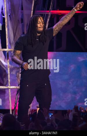 21. Juni 2015 – Toronto, Ontario, Kanada – 21. Juni 2015 – Toronto – der Rapper WAKA FLOCKA tritt bei den Much Music Video Awards 2015 in Toronto auf. (Kreditbild: © Darren Eagles/ZUMA Wire) Stockfoto