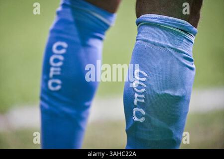 9. April 2025; Coventry Building Society Arena, Coventry, England; EFL Championship, Coventry City versus Portsmouth; Coventry City Socken Stockfoto