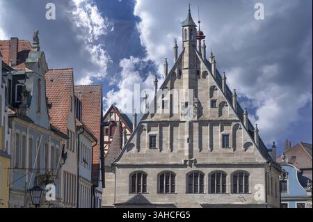 Giebelbau des Alten Rathauses, Weissenburg, Mittelfranken, Bayern, Deutschland, Europa Stockfoto