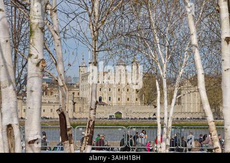 Der Tower of London an der Themse, London, England. Stockfoto