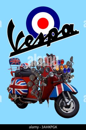 Mod Vespa. Stockfoto