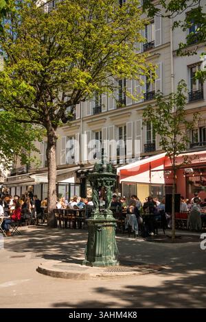 Frankreich, Paris, 9. Arr, Rue Henri Monnier, Place Toudouze Clauzel Stockfoto