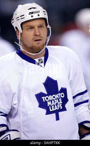 16. November 2008 - Calgary, Alberta, Kanada - Foto des NHL-Spielerprofils auf Jonas Frogren aus Schweden von Toronto Maple Leafs während eines Hockeyspiels in Calgary. (Foto: © Larry MacDougal via ZUMA Wire) Stockfoto