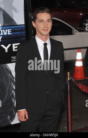 September 2008 – Hollywood, CA, USA – 16. September 2008 – Hollywood, Kalifornien – Shia LaBeouf. „Eagle Eye“ in Los Angeles Premiere im Grauman's Chinese Theatre. Foto: Jaguar/AdMedia Stockfoto
