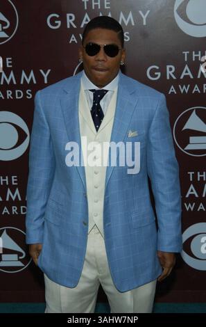 Februar 2005 – Los Angeles, Kalifornien, USA – 13. Februar 2005 – Los Angeles, Kalifornien – Nelly. Die 47. Jährlichen Grammy Awards im Staples Center. Foto: Jacqui Wong/AdMedia *** Lokale Bildunterschrift *** 30005929 (Bild: © Jacqui Wong/AdMedia via ZUMA Wire) Stockfoto