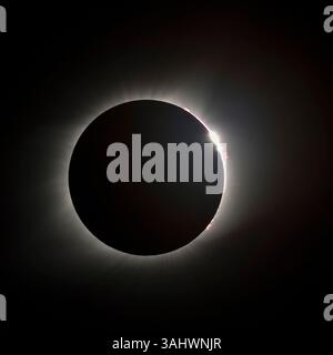 21. August 2017: Lyon County, KY - Ein Blick auf Bailey's Beads während der totalen Sonnenfinsternis in der Mitte des Schattens in Lyon County, KY (Credit Image: &Copy; Mike Wulf/CSM Via ZUMA Wire) Stockfoto