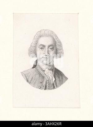 Diese Lithografie aus der Sammlung Boyer zeigt Sébastien-roch Nicolas Chamfort, einen französischen Schriftsteller und Moralisten, der seinen intellektuellen Einfluss im Frankreich des 18. Jahrhunderts widerspiegelt. Stockfoto
