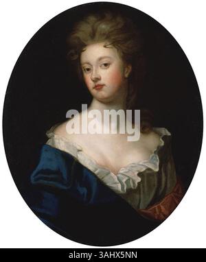 Dieses Porträt, nach Sir Godfrey Kneller, stellt Sarah Jennings, Herzogin von Marlborough dar, gemalt zwischen 1691 und 1710. Es ist Teil der Royal Collection. Stockfoto