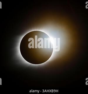 21. August 2017: Lyon County, KY - Eine totale Sonnenfinsternis tritt aus der Totalität auf, die sich in der Mitte des Schattens in Lyon County befindet (Credit Image: &Copy; Mike Wulf/CSM via ZUMA Wire) Stockfoto