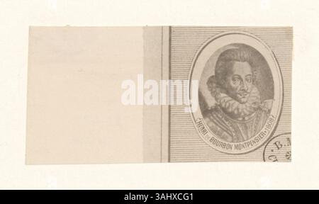Dieser fotomechanische Druck aus der Boyer-Kollektion zeigt Henri de Bourbon-Montpensier, Herzog von Montpensier, der 1608 verstorben ist, und zeigt sein edles Erbe. Stockfoto