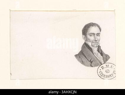 Diese Lithographie aus der Sammlung Boyer stellt Michel Bertrand dar und betont seine Rolle in der französischen Gesellschaft und sein Vermächtnis im 19. Jahrhundert. Stockfoto