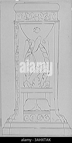 Diese Studie eines antiken Altars von Gustave Moreau, die zwischen 1850 und 1895 entstand, spiegelt seine Auseinandersetzung mit historischen und architektonischen Objekten innerhalb klassischer und religiöser Themen wider. Stockfoto