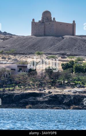 Ufer des Nils, Assuan, Ägypten. Februar 2023 Stockfoto