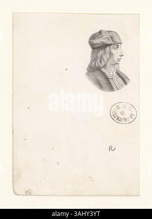 Diese Lithografie aus der Boyer-Sammlung zeigt Gilles Aycelin de Montaigut, einen französischen Kirchenführer. Die Lithografie spiegelt seine herausragende Rolle in der politischen und religiösen Landschaft Frankreichs des 14. Jahrhunderts wider. Stockfoto