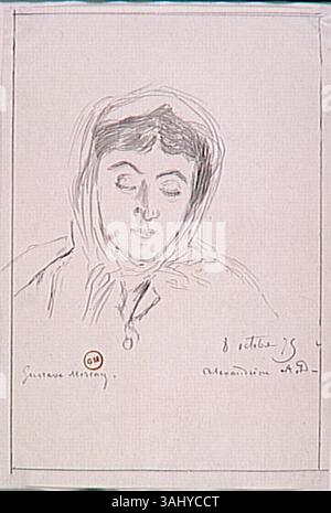 Dieses 1879 entstandene Stück von Gustave Moreau mit dem Titel „C“ zeigt die vielfältigen Themen des Künstlers und konzentriert sich auf komplizierte Figurenstudien und kompositorische Techniken. Stockfoto