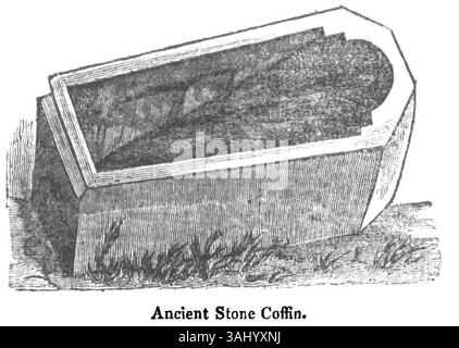 Der Steinsarg aus dem Jahr 1836 aus St. Mary's Abbey in New Ross, der in „Monuments in St. Mary's Abbey“ im Dublin Penny Journal, Band 4, aufgeführt ist. Das Foto wird für Details zugeschnitten. Stockfoto