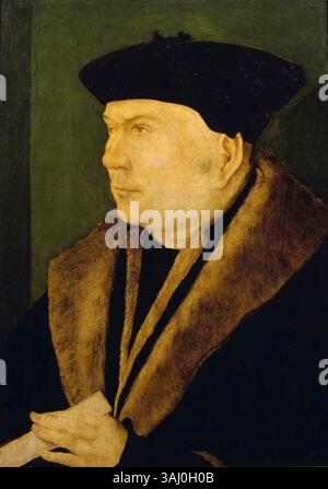 Dieses um 1530 entstandene Porträt der Deutschen Schule zeigt Thomas Cromwell (ca. 1485–1540), Earl of Essex, in Öl auf Leinwand. Stockfoto