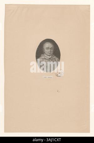 Dieser fotomechanische Druck zeigt Dom Gerle, eine historische Figur der französischen Religionsgeschichte. Es ist Teil der Boyer-Sammlung. Stockfoto