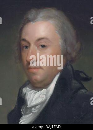 Dieses Porträt von Robert R. Livingston aus dem 18. Jahrhundert wird Gilbert Stuart zugeschrieben und ist ein Öl auf Leinwand, das eine prominente amerikanische Figur darstellt. Stockfoto