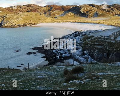 Achmelvich Beach in der Nähe von Lochinver Assynt Schottland an der Nordküste 500 Stockfoto