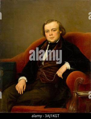 Dieses Gemälde von Wassilij Alexandrowitsch Kokorev, um 1850, zeigt Charles de Steuben, einen preußischen Offizier und Militärstrategen, der maßgeblich zum Amerikanischen Unabhängigkeitskrieg beigetragen hat. Stockfoto