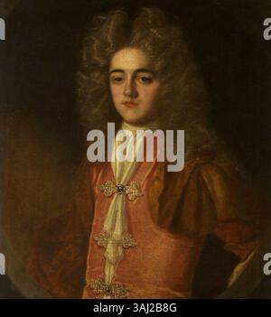 Dieses Porträt der British School aus dem Jahr 1690 zeigt James Scott, 1. Duke of Monmouth und Buccleuch, eine bedeutende Figur in der englischen Geschichte. Stockfoto