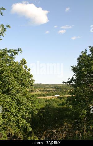 29. Mai 2004: Chockie, OK, USA - 28. Mai 2004: Chockie, Oklahoma, USA: Heimatstadt der Country-Musikkünstlerin Reba McEntire: Blick über den Highway in Chockie, Oklahoma. Obligatorischer Fotoausweis: Ferguson/Admedia (c) Kevin Ferguson/2004 (Bildausweis: © Kevin Ferguson/AdMedia via ZUMA Wire) Stockfoto