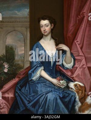 Dieses Porträt, gemalt von Godfrey Kneller (danach), zeigt eine Tochter von Sir William Blackett, 1. Baronet, die zwischen 1700 und 1799 geschaffen wurde. Das Kunstwerk Öl auf Leinwand ist Teil der Sammlung des National Trust. Stockfoto