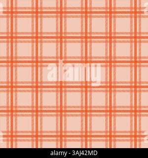Nahtloses geometrisches Muster. Orangefarbenes Karomuster. Stockfoto